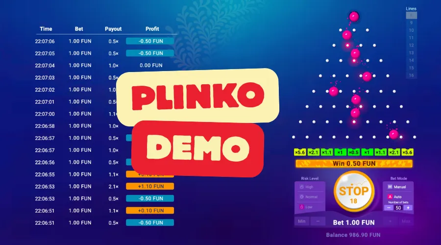Plinko Demo-Modus