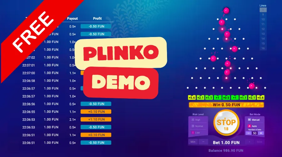 Plinko Demo und Echtgeld Spiel - Vergleichsanalyse